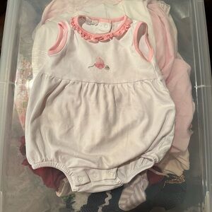 Pink and White Baby Bodysuit